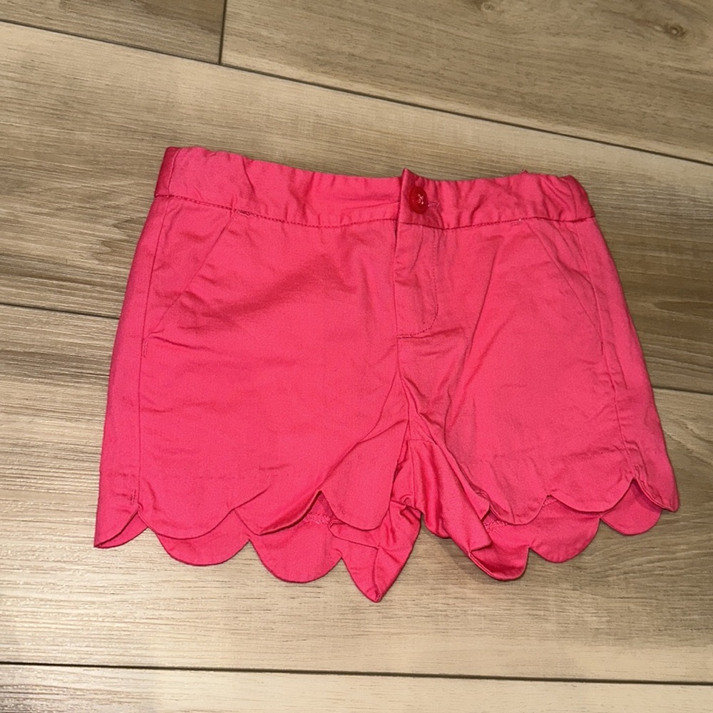 EUC Girls Pink Size 6 Gymboree Store Brand Scallop Shorts Adjustable Waist